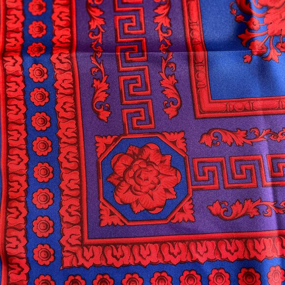 Vintage Versace Baroque Silk Scarf – 34" Square - Picture 8 of 12